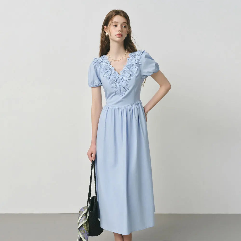 3D Floral Lace Fitted Dress Zuri Lou