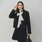 Asymmetric Black Denim Jacket Zuri Lou