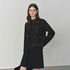 Asymmetric Black Denim Jacket Zuri Lou