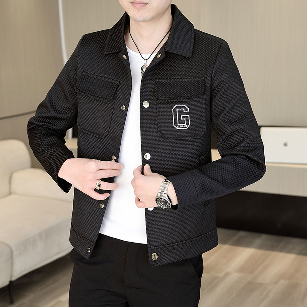 Embroidered Letter Windbreaker Jacket Zuri Lou