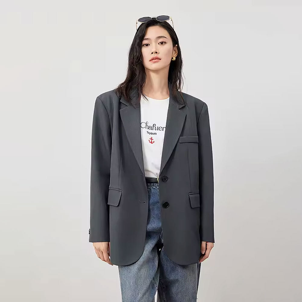 Oversized Blazer with Back Slit Zuri Lou