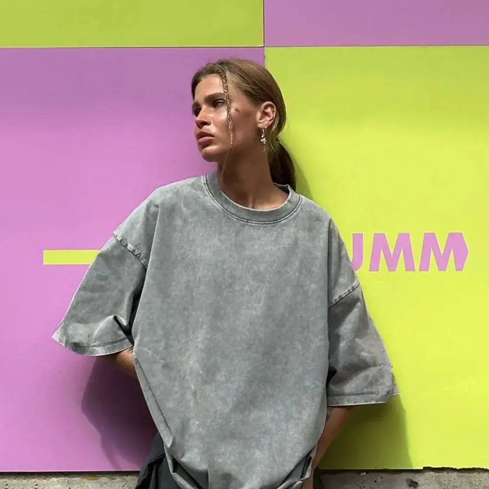 Oversized Cotton T-Shirt Casual Fit Zuri Lou