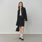 Asymmetric Black Denim Jacket Zuri Lou