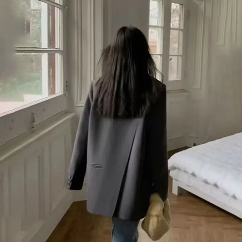 Black Back-Slit Blazer Zuri Lou