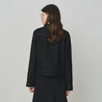 Asymmetric Black Denim Jacket Zuri Lou