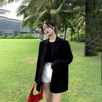 Black Back-Slit Blazer Zuri Lou