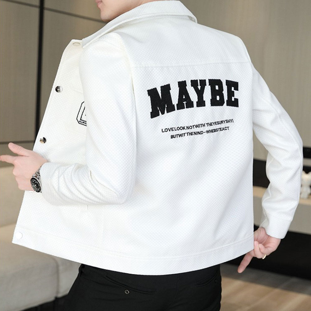 Embroidered Letter Windbreaker Jacket Zuri Lou