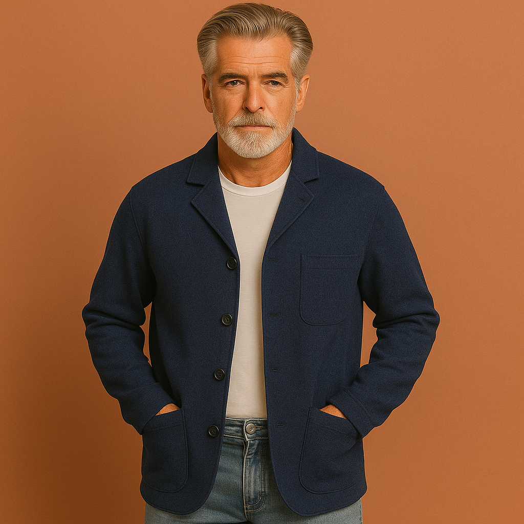 Men’s checkered blazer in blue with a modern fit and timeless pattern, ideal for casual and semi-formal occasions.