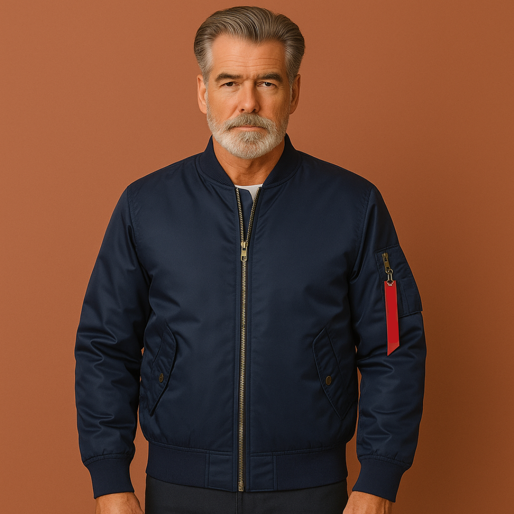 Men’s outdoor jacket in blue with modern fit, breathable and lightweight for casual and outdoor wear.