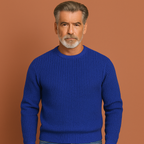 Men’s sweater in blue with a timeless design, soft and breathable for casual and stylish outfits.