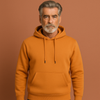 Men’s casual hoodie in brown with relaxed fit, soft and comfortable for daily and lounge wear.