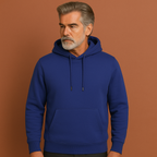 Men’s casual hoodie in dark blue with relaxed fit, soft and comfortable for daily and lounge wear.