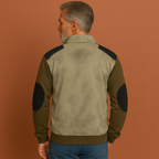 Men’s vintage half zip sweater in green with classic design, soft and comfortable for casual and stylish outfits.