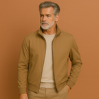 Men’s windproof summer jacket in khaki with a modern fit, lightweight and stylish for spring and summer outfits.