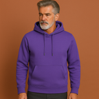 Men’s casual hoodie in purple with relaxed fit, soft and comfortable for daily and lounge wear.