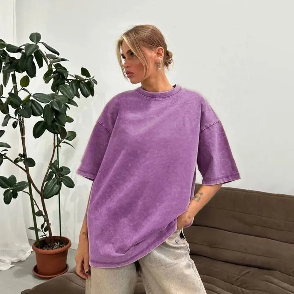 Oversized Cotton T-Shirt Casual Fit Zuri Lou